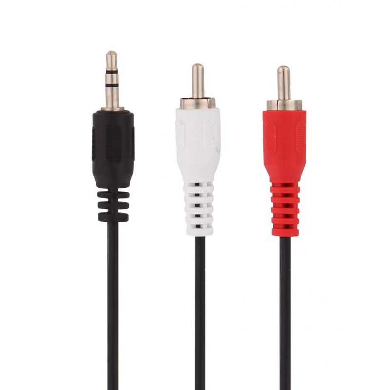 Cable audio T'nB Jack 3,5mm vers 2x RCA 1,2m (Noir)