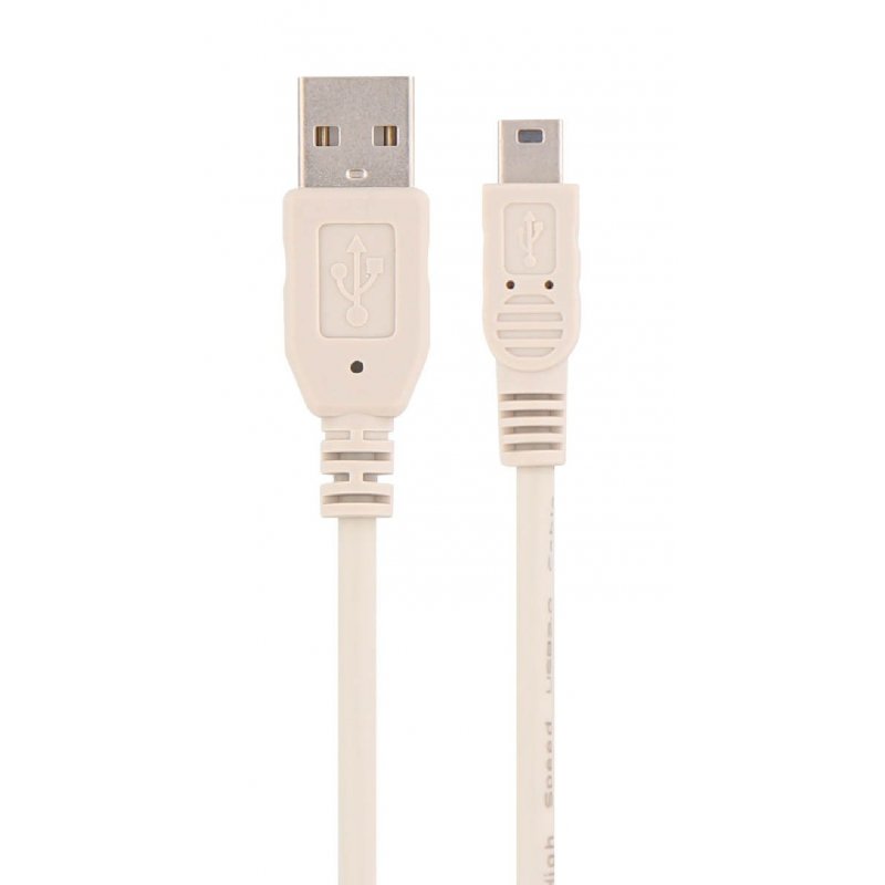 Cable T'nB USB 2.0 type A - Mini B M/M 1m (Blanc)