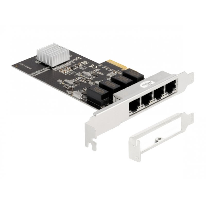 DeLOCK PCI Express x4 Card 4 x RJ45 Gigabit LAN RTL8111