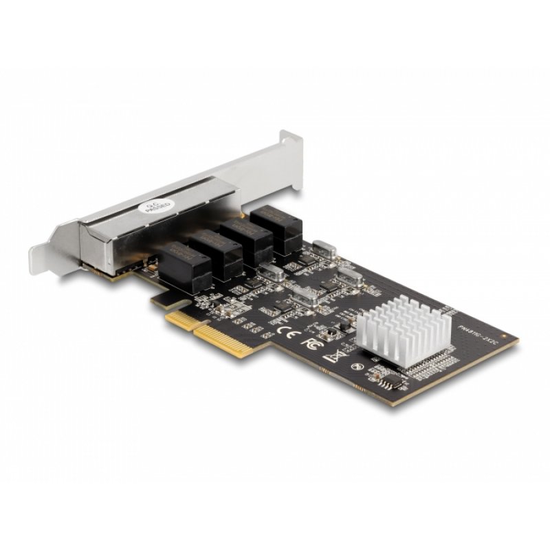 DeLOCK Carte PCI Express x4 vers 4 x RJ45 Gigabit LAN