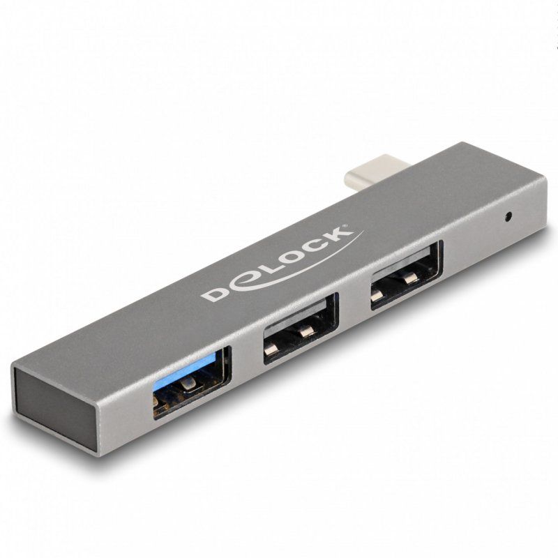DeLock 3 Port Slim USB Hub mit USB Type-C, 64274