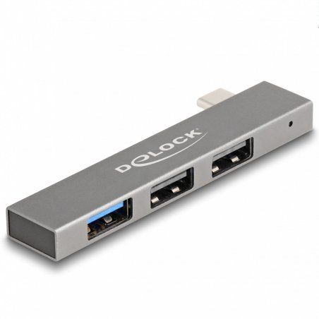 DeLock 3 Port Slim USB Hub mit USB Type-C, 64274