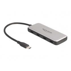 DeLOCK 64261 hub & concentrateur USB 3.2 Gen 1 (3.1 Gen 1) Type-C 10000 Mbit/s Noir, Gris