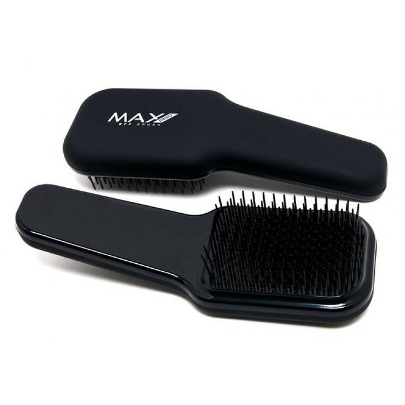Max Pro MXPRO012 hairbrush/comb Adult Paddle hairbrush Black 1 pc(s)