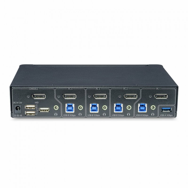 StarTech.com P4AD122-KVM-SWITCH commutateur écran, clavier et souris Grille de montage Noir