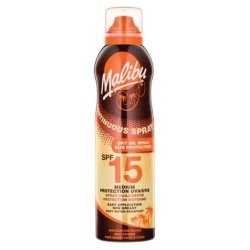 Malibu - Continuous Dry Oil Sun Spray SPF 15 175 ml
