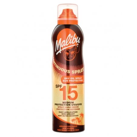 Malibu - Continuous Dry Oil Sun Spray SPF 15 175 ml