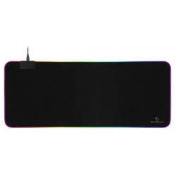 EgoGear SMM55-PC-RGB tapis de souris Tapis de souris de jeu Noir