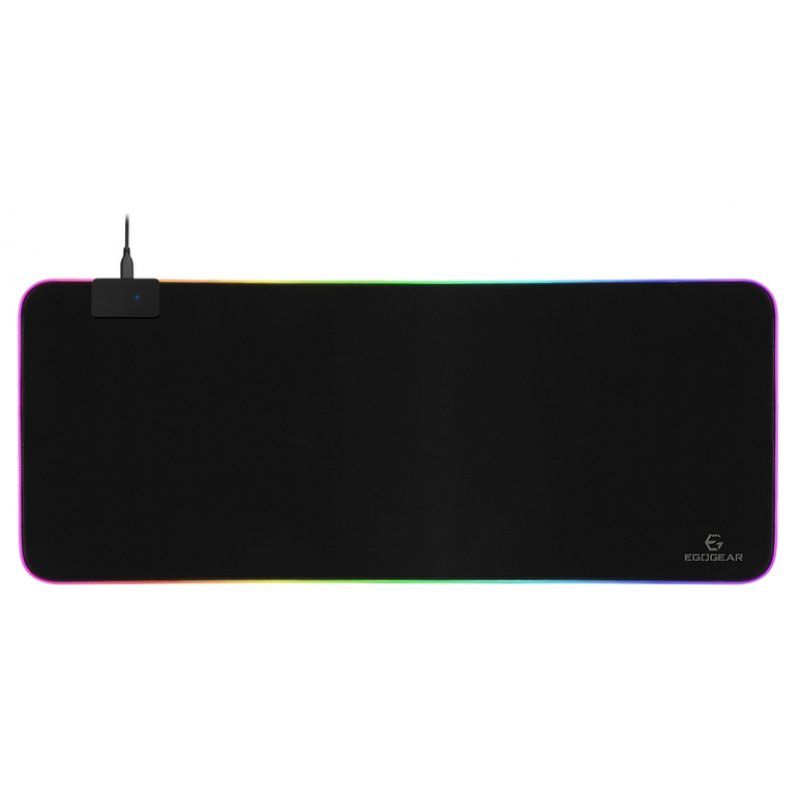 EgoGear SMM55-PC-RGB tapis de souris Tapis de souris de jeu Noir