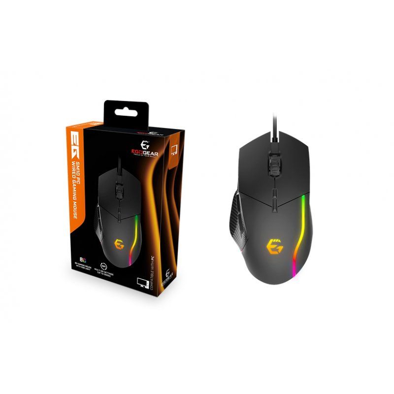 EgoGear SM10-PC-W-RGB souris Droitier 12000 DPI