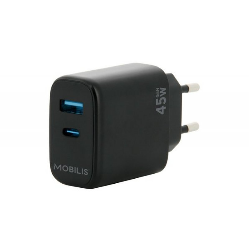 Wall Charger 45W 1 USB A 1 USB C GaN