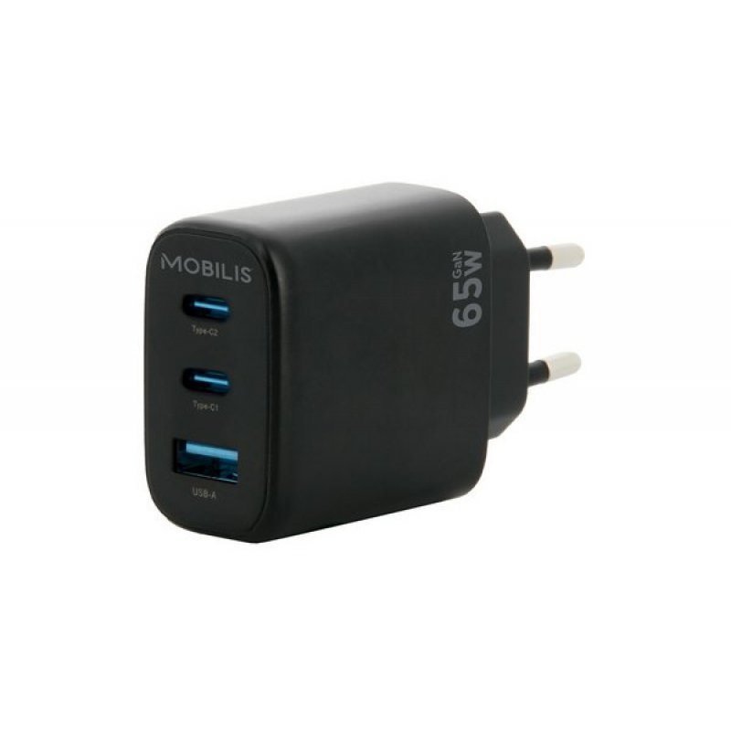 Wall Charger 65W 2 USB C 1 USB A GaN