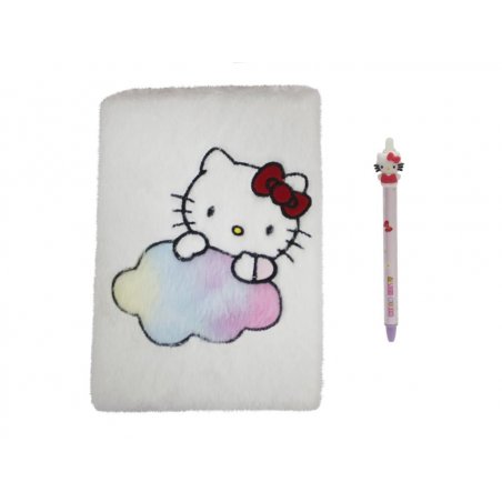HELLO KITTY - Pack Notebook Peluche A5 Stylo-Bille
