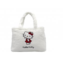 HELLO KITTY - Sac à Main Fourrure - Large 40x27x7cm