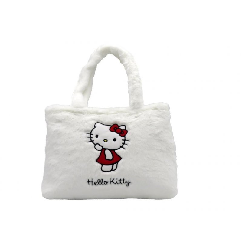 HELLO KITTY - Sac à Main Fourrure - Large 40x27x7cm