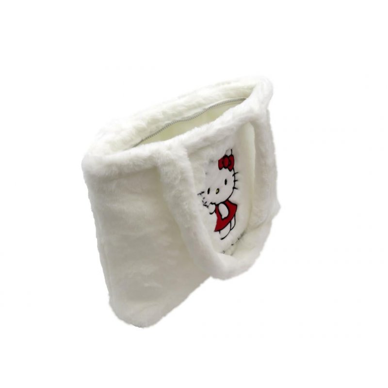 HELLO KITTY - Sac à Main Fourrure - Large 40x27x7cm