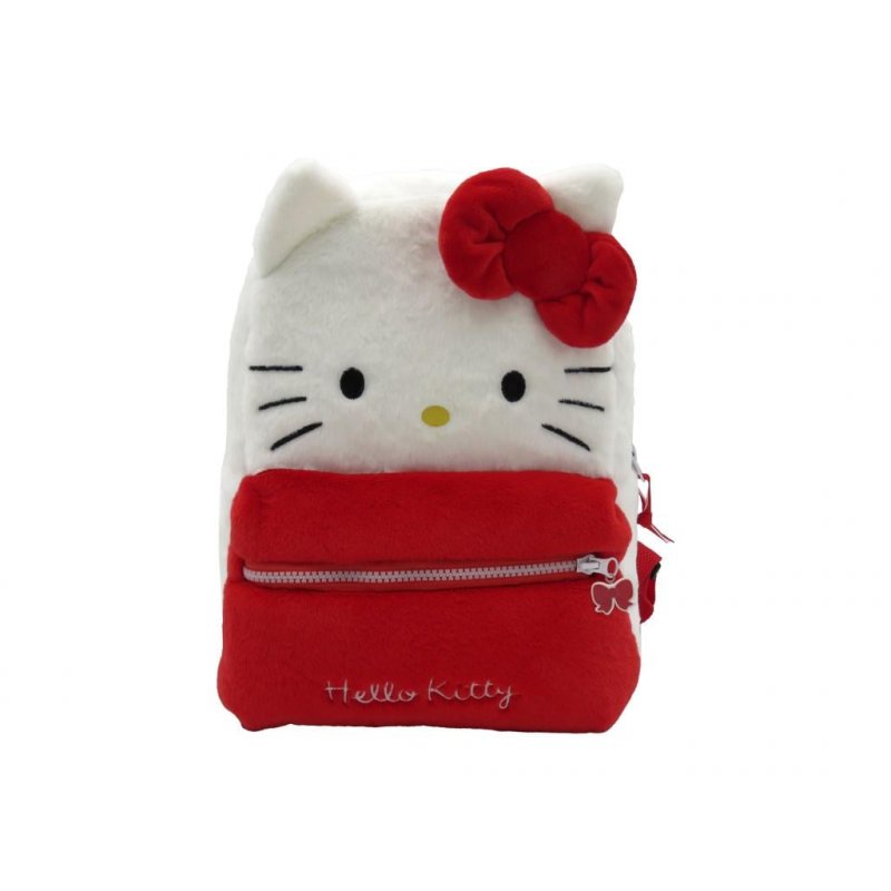 HELLO KITTY - Sac à Dos Fourrure - 30x14x22cm