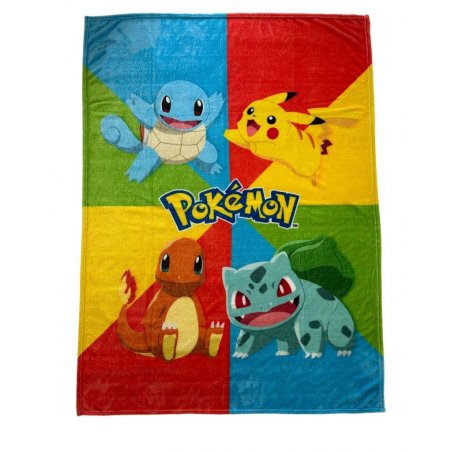 POKEMON & Friends - Plaid en Polaire Coral 130x180cm