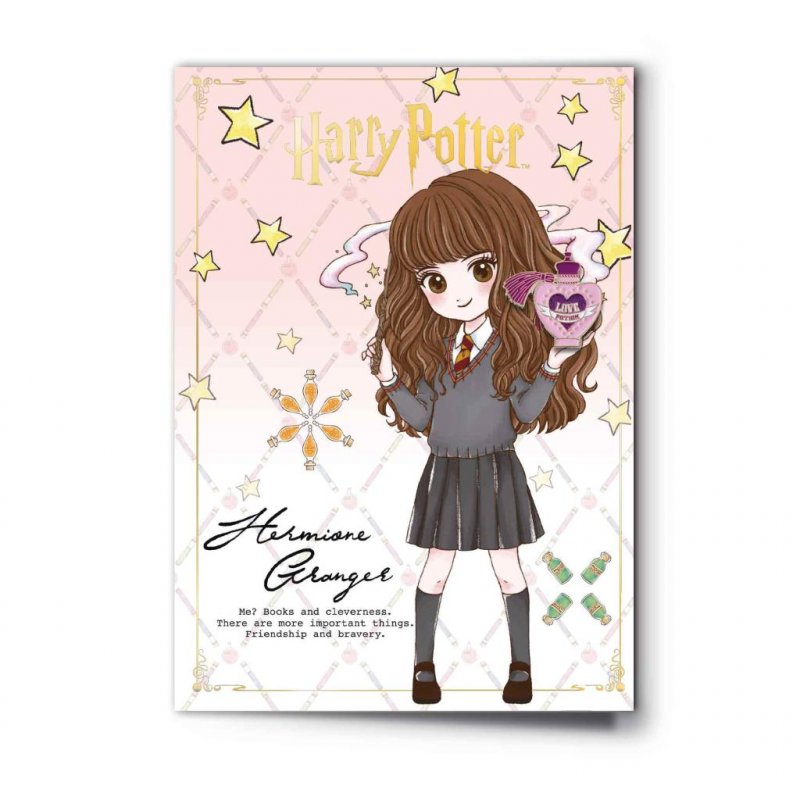 HARRY POTTER - Hermione - Carte de Voeux avec Pin's