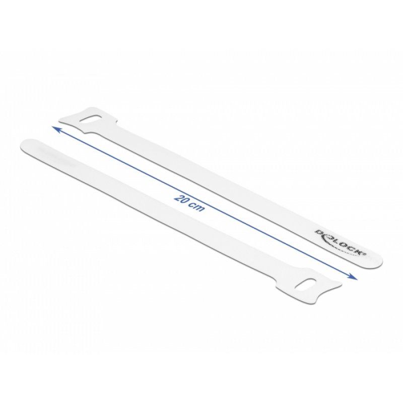 DeLOCK 19520 cable tie Hook & loop cable tie White 10 pc(s)