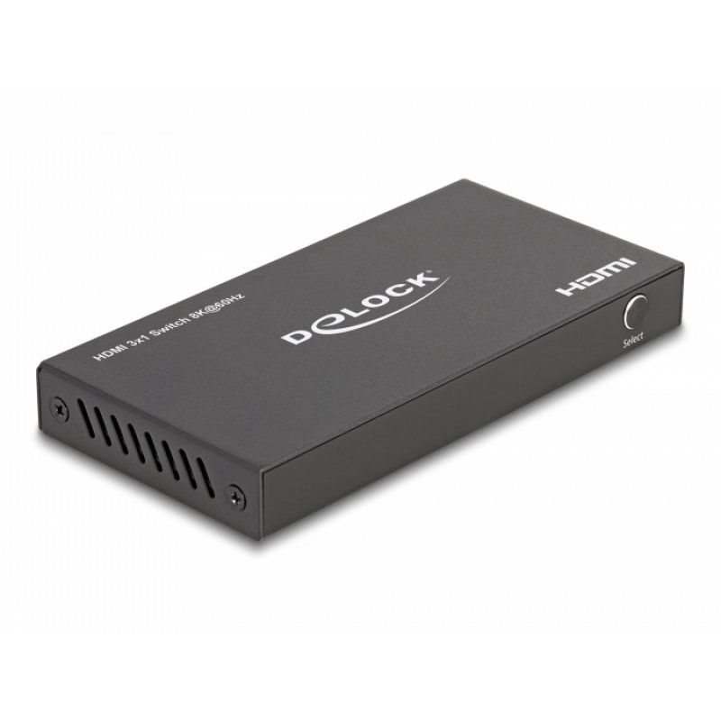 Delock HDMI Switch 3 x HDMI in zu 1 x HDMI out 8K 60 Hz