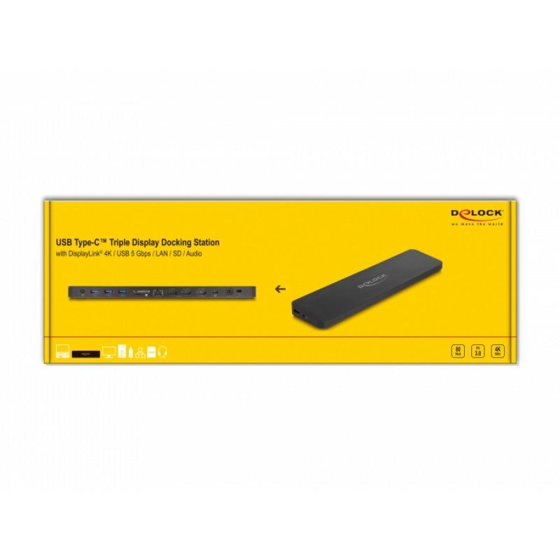 DeLOCK 88050 laptop dock/port replicator Docking PCIe Black