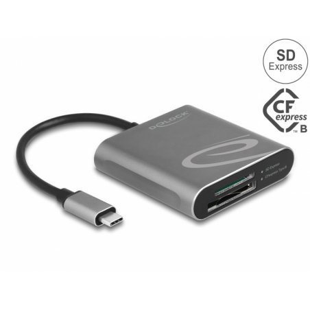 Delock USB Type-C™ Card Reader für SD Express und CFexpress Speicherkarten