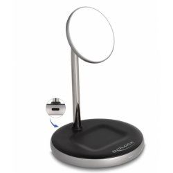 DeLOCK Chargeur sans fil 2 en 1 avec 5 W / 7,5 W / 10 W / 15 W - Qi