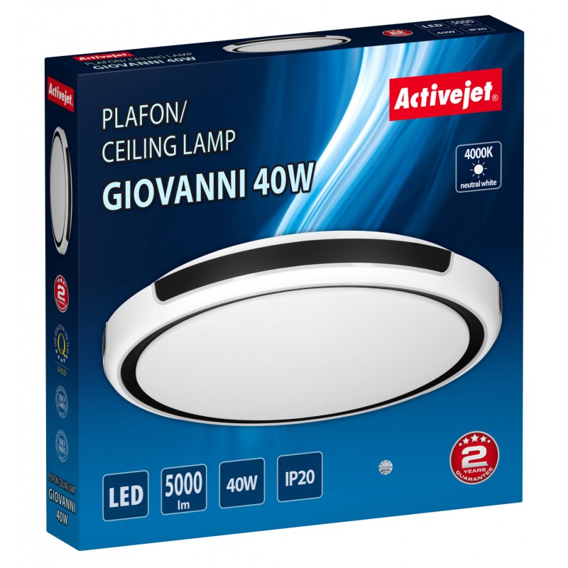 Activejet Lampa sufitowa LED AJE-GIOVANNI 40W
