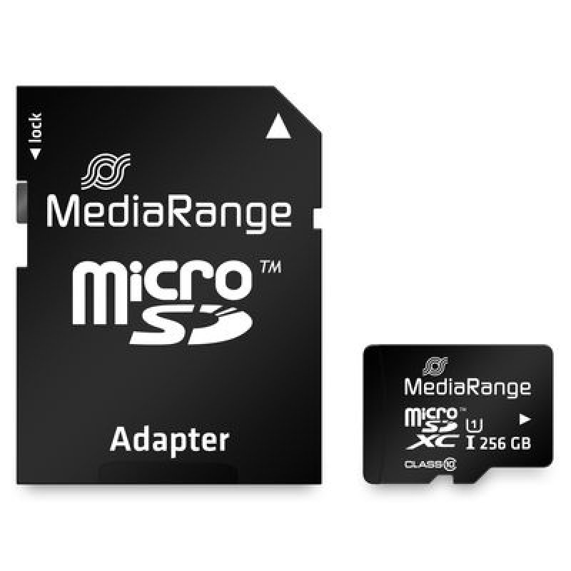 256 GB microSDXC (schwarz, Class 10)