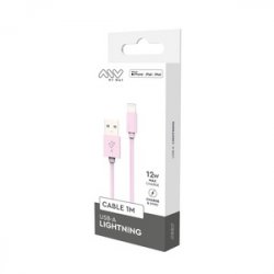 CABLE USB-A LIGHTNING 1M ROSE