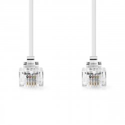 Nedis Telefonkabel | RJ11 Stecker | RJ11 Stecker -RJ11 Stecker | RJ11 Stecker | 2.00 m | Kabeldesign: Flach |