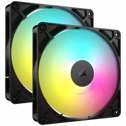 Corsair RS ARGB PWM Lüfter - 2er Pack, 140 mm, schwarz