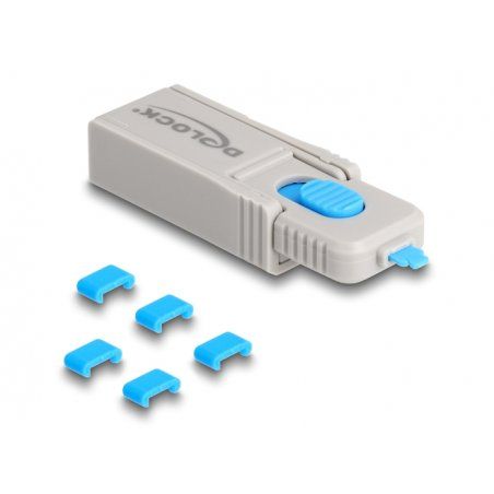 Delock Type-C™ Port Blocker Set für Type-C™ Buchsen 5 Stück Verschlusswerkzeug