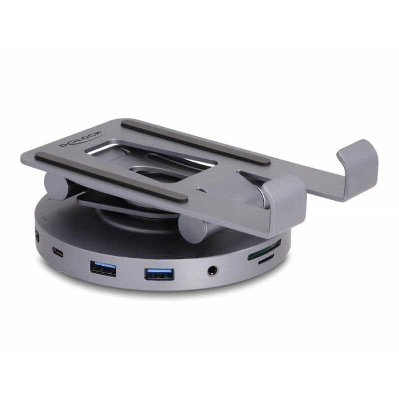 Delock Tablet und Notebook Dockingstation 4K mit integrierter Halterung - HDMI / USB / Hub / SD / Micro SD / PD 3.0 -