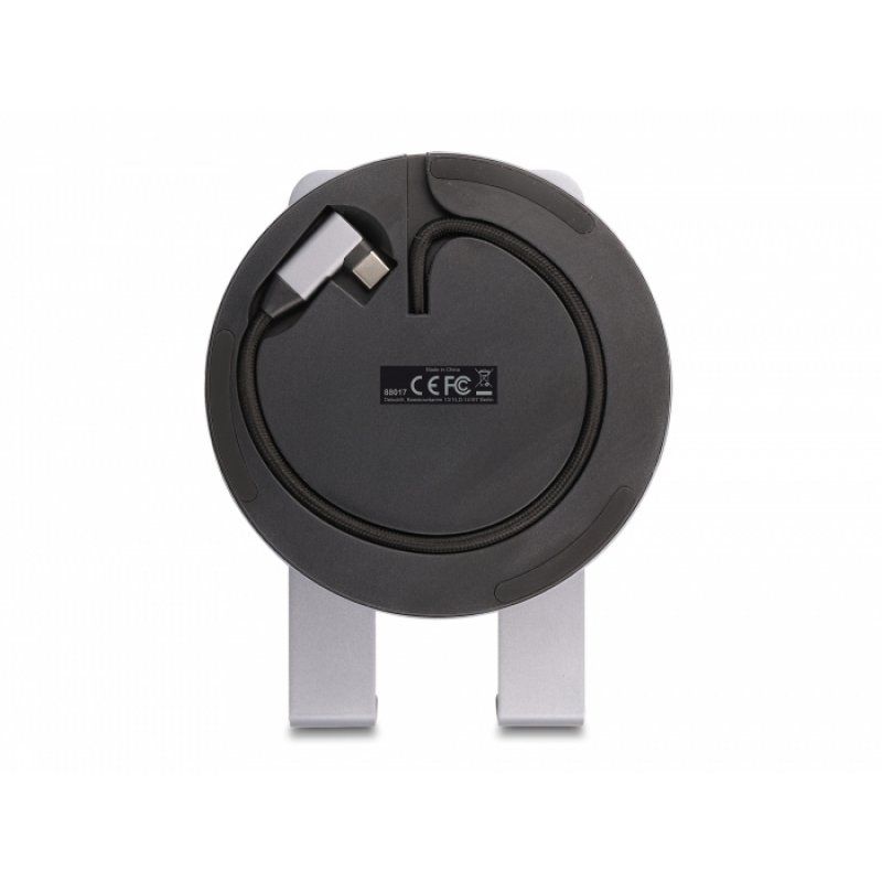 DeLOCK Tablet and Laptop Docking Station 4K with integrated holder - HDMI / USB / Hub / SD / Micro SD / PD 3.0 - 360°