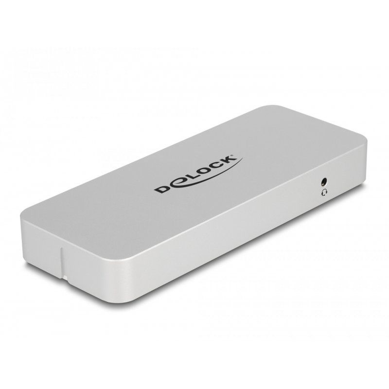 Delock Tablet und Notebook Ständer mit integrierter Dockingstation 4K - HDMI / DisplayPort / LAN / Hub / HDR / PD