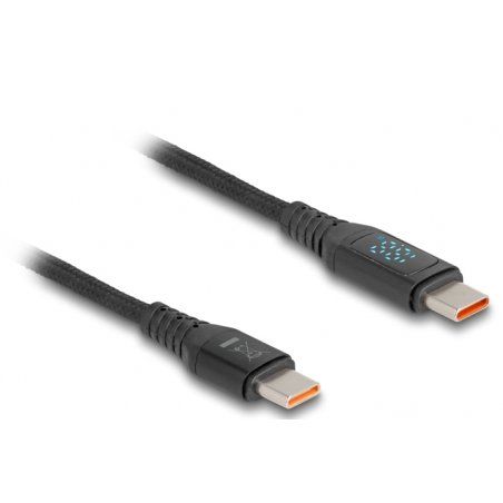 DeLOCK USB 2.0 Fast Charging Cable USB Type-C™ male to male PD 3.1 140 W with power indication 1.20 m