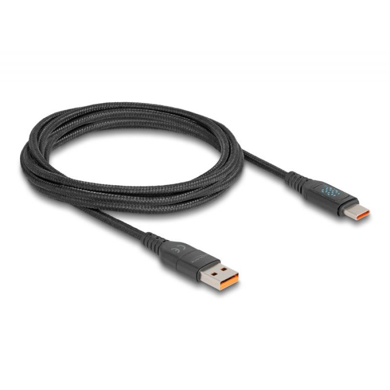 DeLOCK Câble USB 2.0 de chargement rapide USB Type-C™ USB Type-A mâle à USB Type-C™ mâle PD 3.1 140 W avec