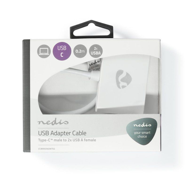 Nedis CCBW65960WT02 hub & concentrateur Blanc