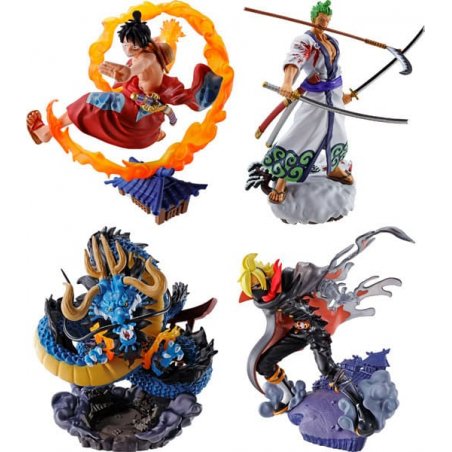 One Piece Petitrama statuette PVC Logbox Re Birth Wano Kuni Vol. 1 Set 9 cm