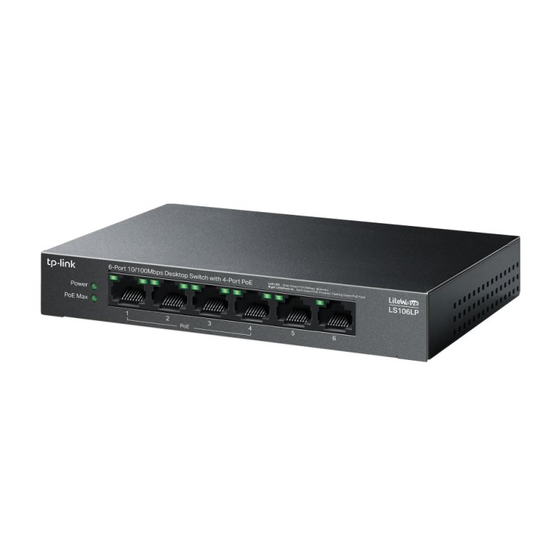 DESKTOP SWITCH 6-PORT 10/100MBPSWITH 4-PORT POE 