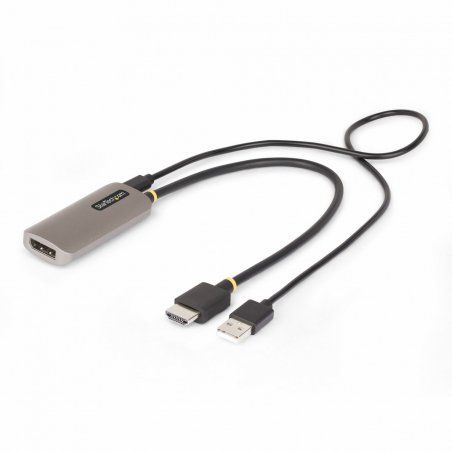 StarTech.com 1ft (30cm) HDMI to DisplayPort Adapter Cable, 8K 60Hz, Active HDMI 2.1 to DP 1.4 Video Converter, USB Bus