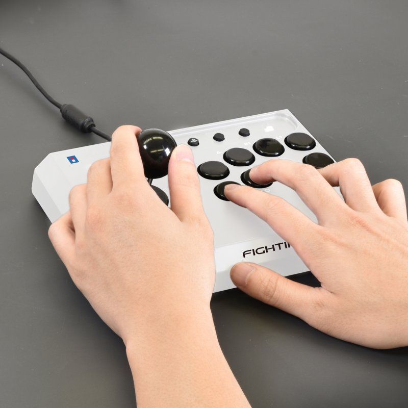 Hori Fighting Stick Mini Blanc, Noir USB Manche à air PC, PlayStation 4, PlayStation 5