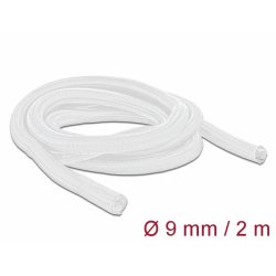 Delock Geflechtschlauch selbstschließend 2 m x 9 mm weiß