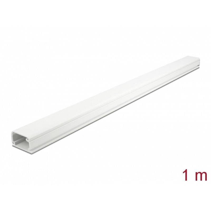 Delock Kabelkanal mit Deckel selbstklebend 35 x 20 mm Länge 1 m weiß