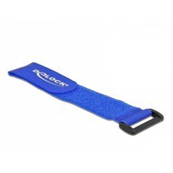 Delock Klett-Kabelbinder mit Schlaufe L 280 x B 38 mm blau 3 Stück