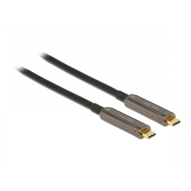 DeLOCK 84122 USB cable 20 m USB 3.2 Gen 1 (3.1 Gen 1) USB C Black, Silver