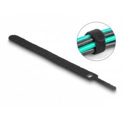 DeLOCK 19010 serre-câbles Attache-câbles à crochets et à boucles Noir 10 pièce(s)