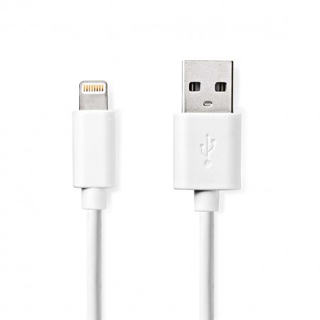 Nedis Kabel USB 2.0 | Apple Lightning 8-Pin | USB-A Stecker,weiß